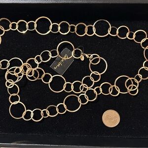 Cookie Lee Gold Circle Link Necklace